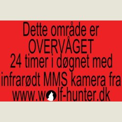 Skilte i forbindelse med overv&aring;gning